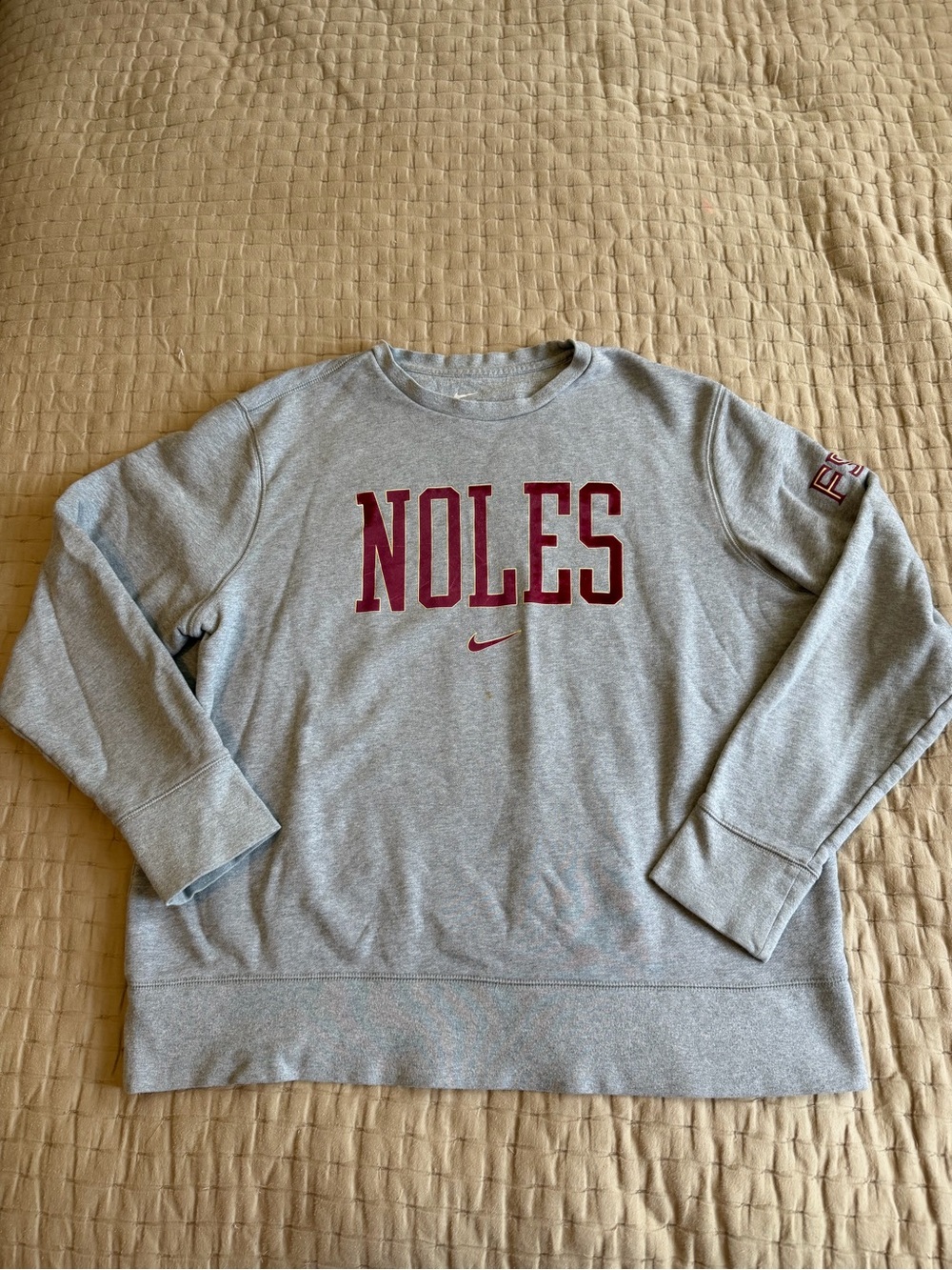Y2K Nike Florida State University Center Swoosh Crewneck Sweatshirt Size XXL